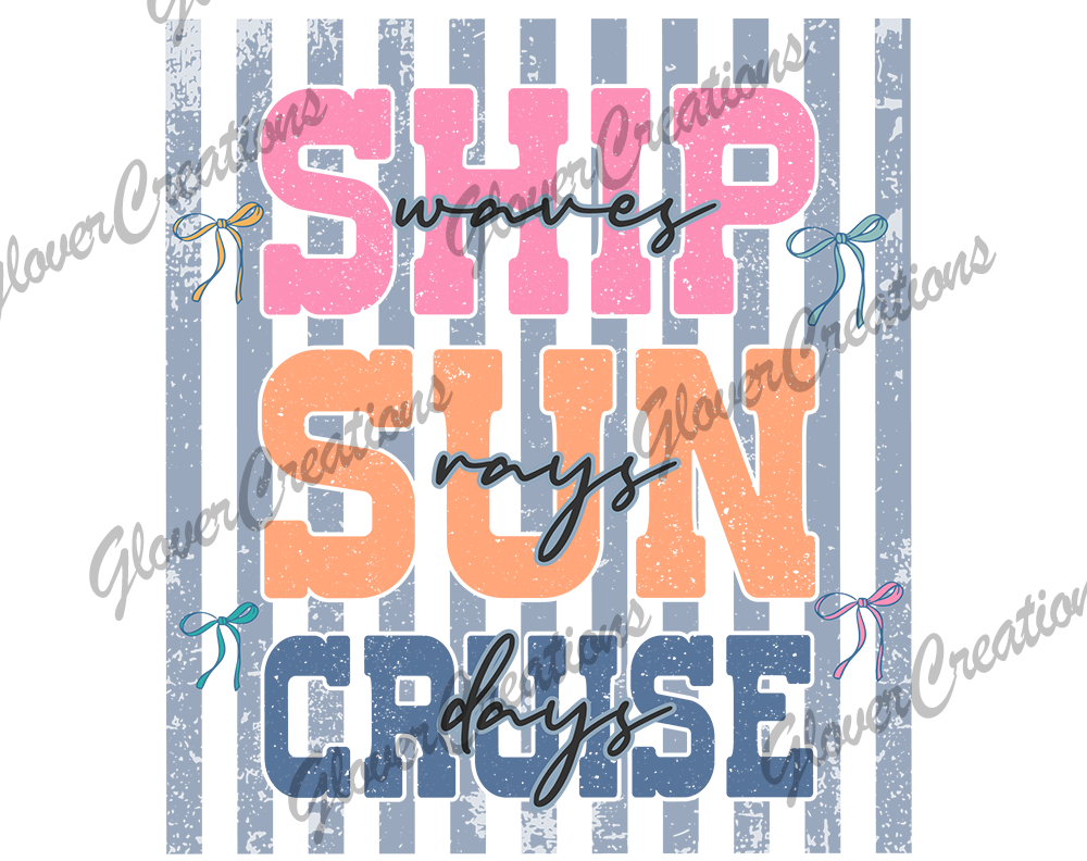 Ship Sun Cruise Direct to Film Ready to Press Heat Transfer