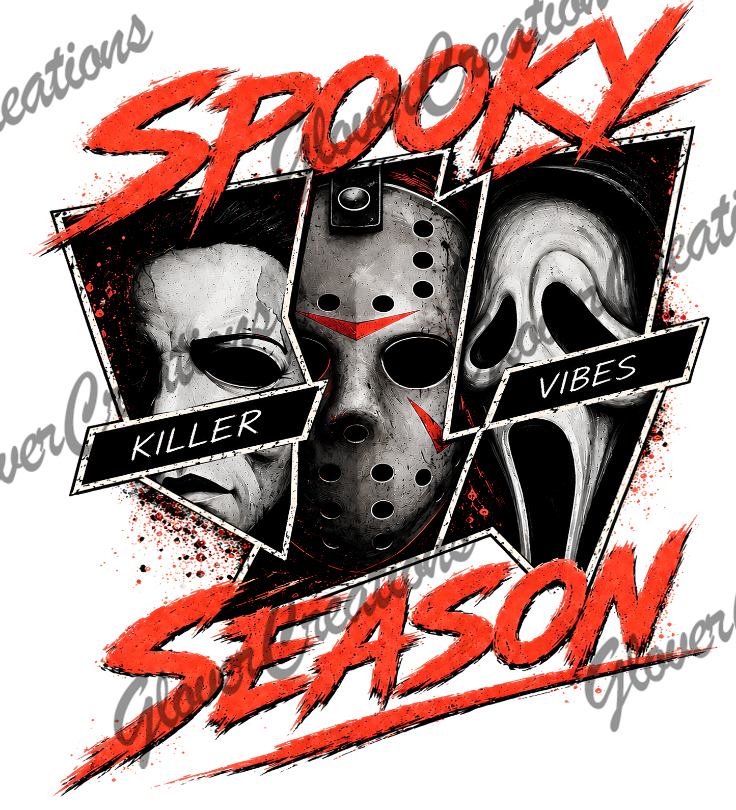 Horror Spooky Season Direct to Film Ready to Press Heat Transfers