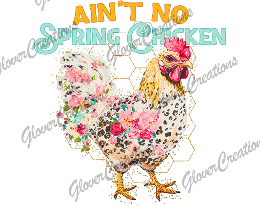Spring Chicken Direct to Film Ready to Press Heat Transfer