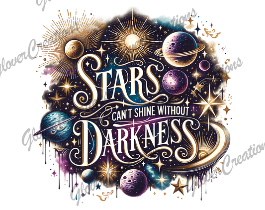 Stars And Darkness Direct to Film Ready to Press Heat Transfer