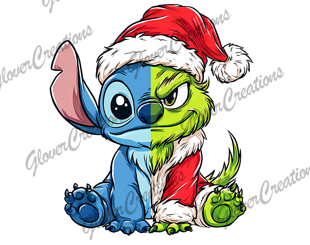Stitch and Grinch Christmas Digital Download