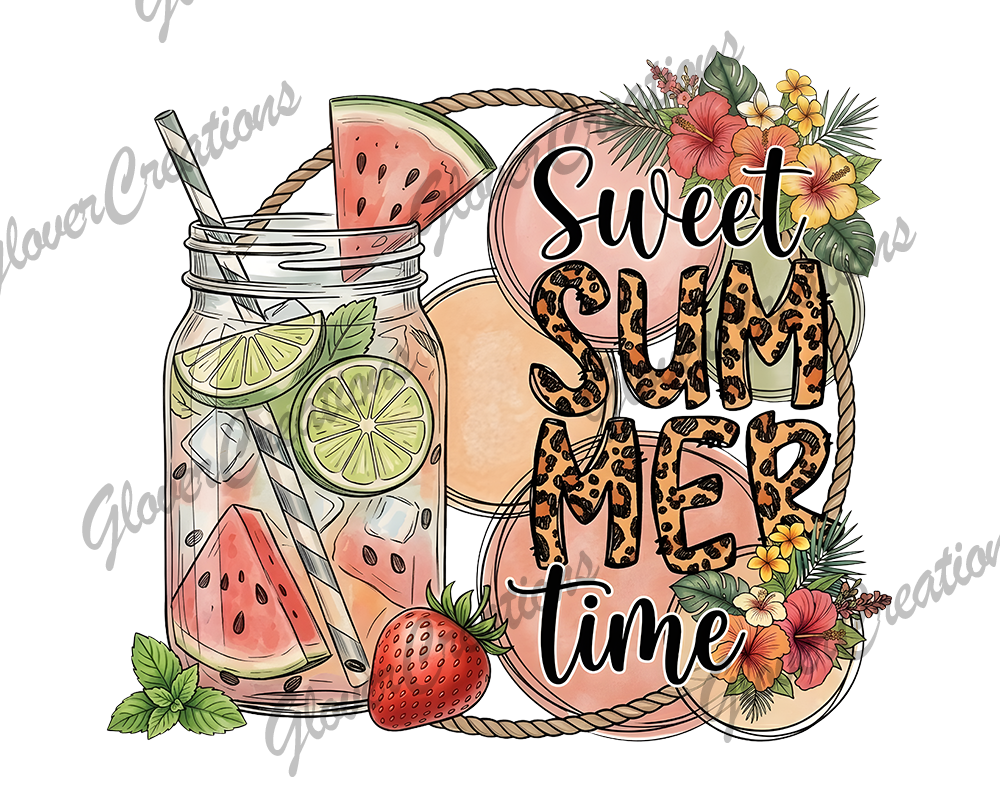 Sweet Tea Summer Direct to Film Ready to Press Heat Transfer