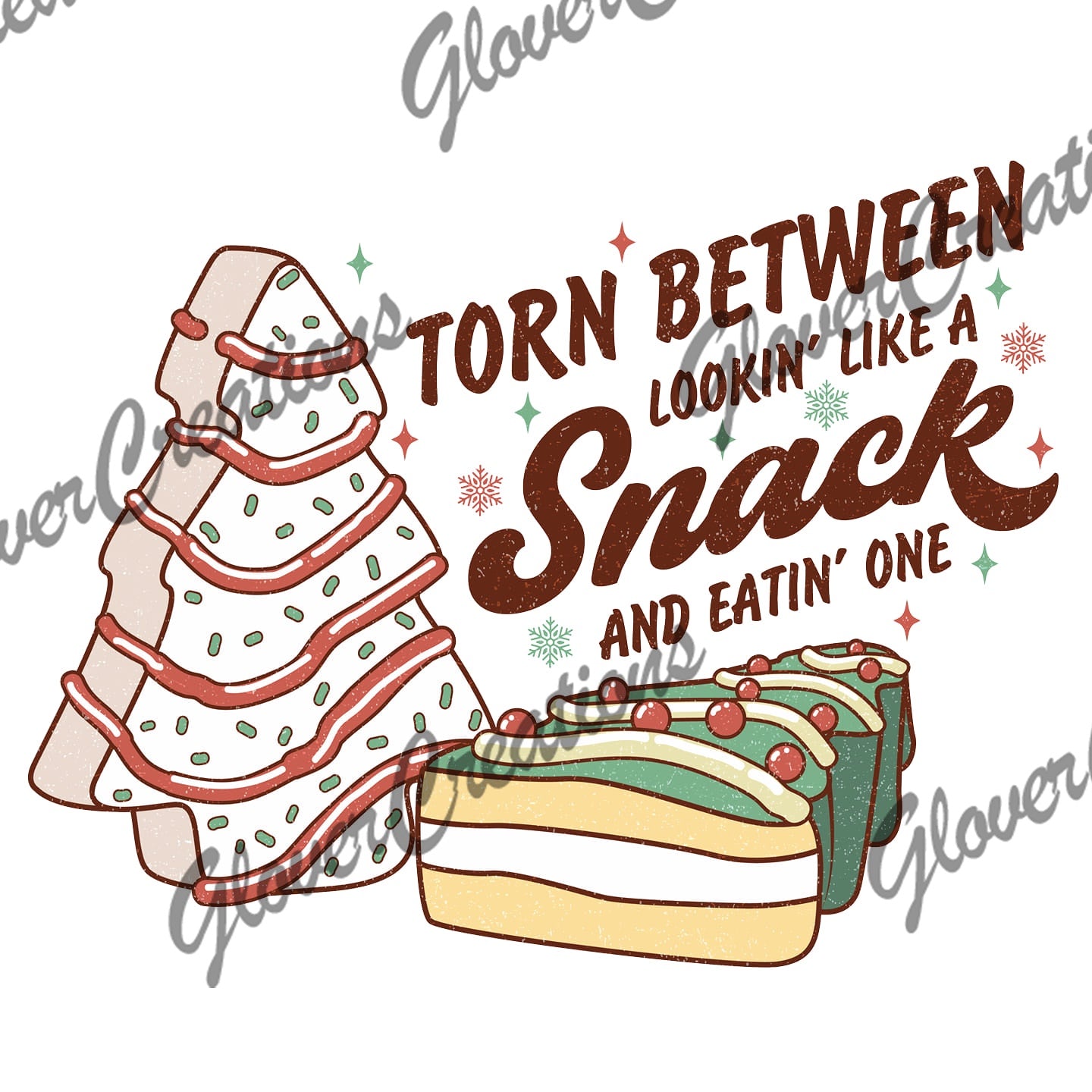 Torn between looking like a snack and eating one Christmas cake design