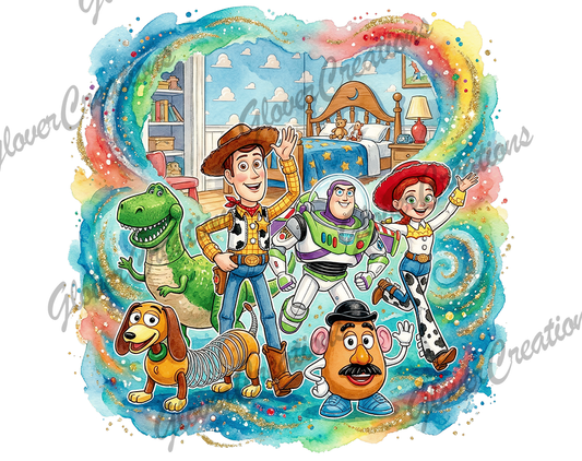 Toy Friends Direct to Film Ready to Press Heat Transfer