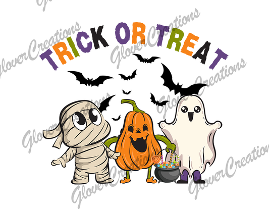 Trick Or Treat Direct to Film Ready to Press Heat Transfers