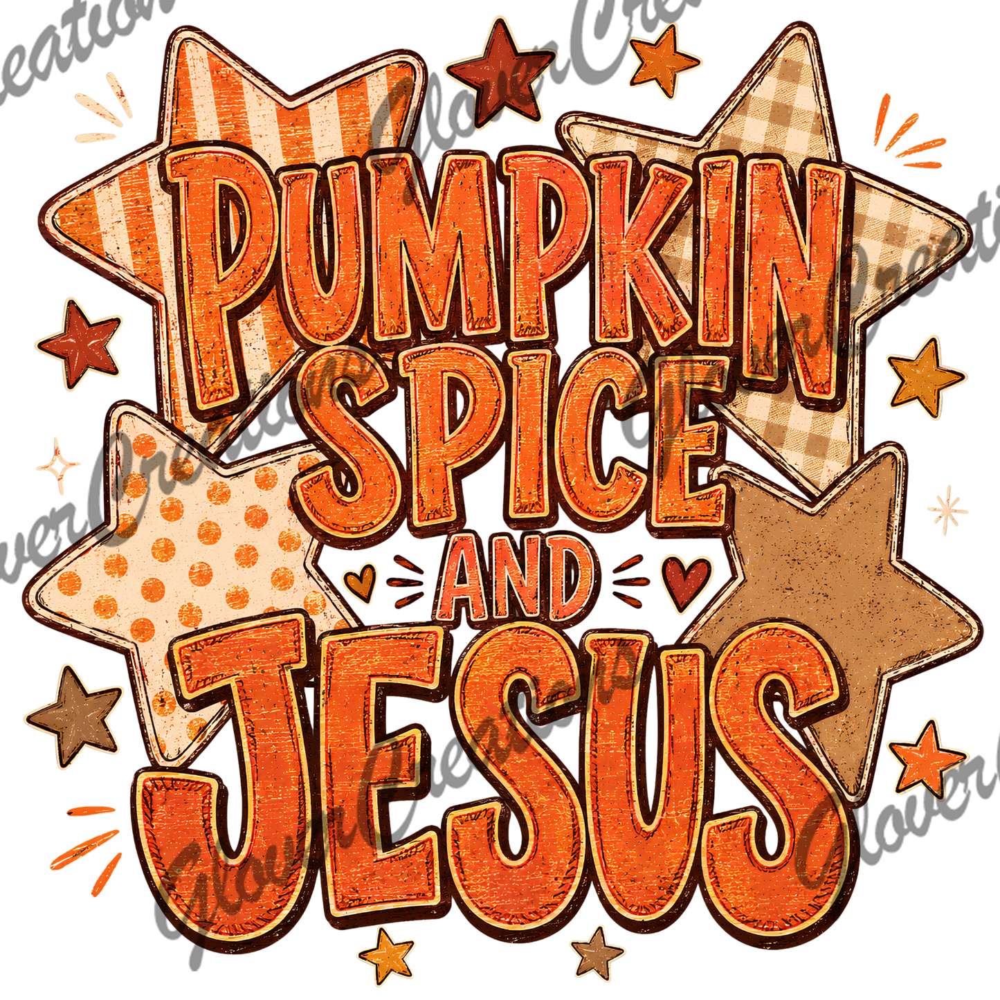Pumpkin Spice Jesus Direct to Film Ready to Press Heat Transfers