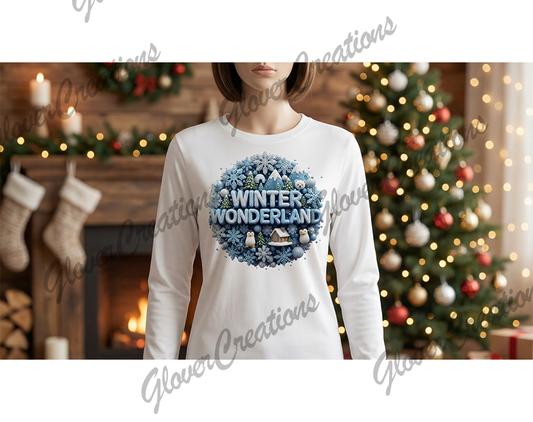 Winter Wonderland Shirt Mock-Up Digital Download